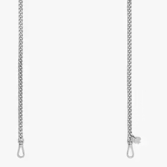 🆕♠️KATE SPADE SILVER 46.8” CROSSBODY CHAIN /REPLACEMENT BAG STRAP - Picture 2 of 7